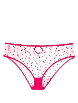 LE PETIT TROU embroidered high-waisted briefs