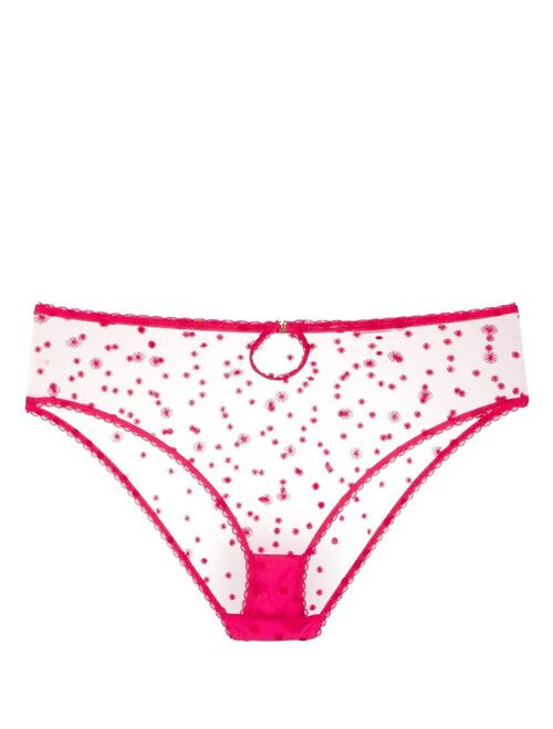 LE PETIT TROU embroidered high-waisted briefs