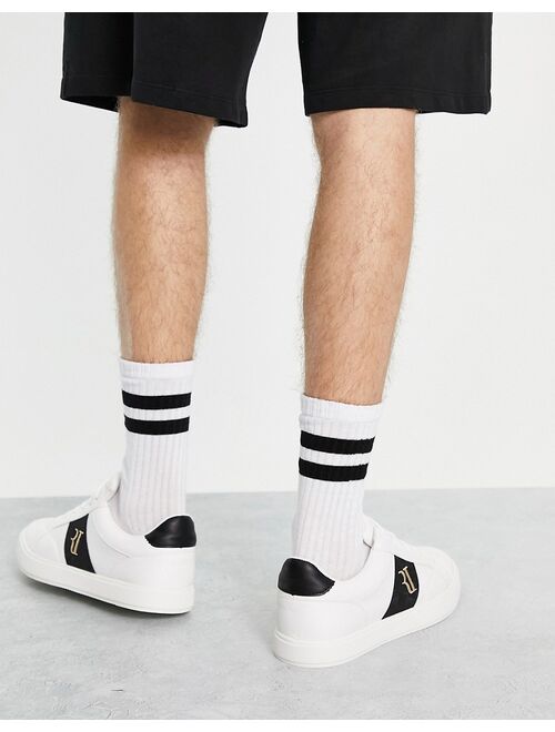 River Island sneakers with logo in white