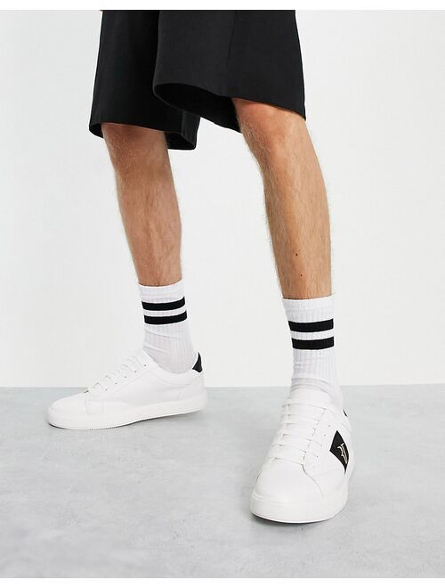 River Island sneakers with logo in white