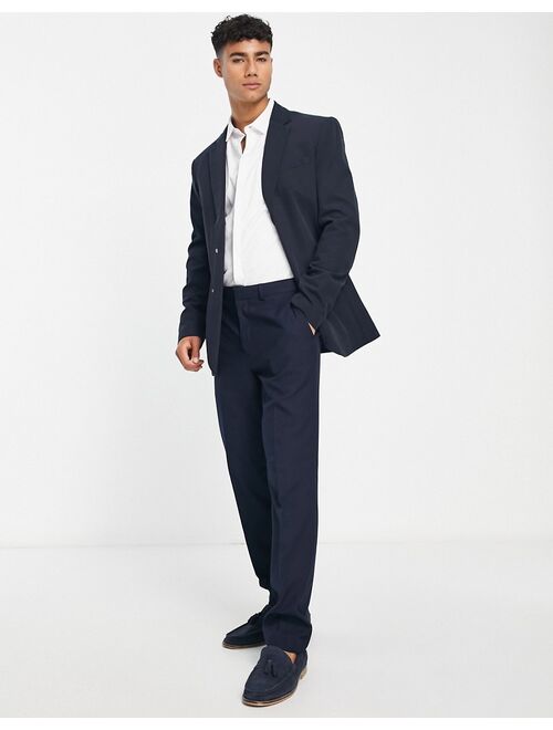 River Island unlined blazer in navy