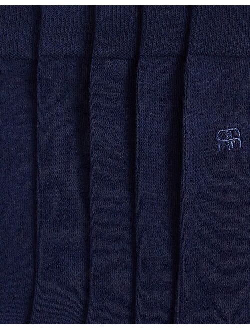 River Island embroidered ankle socks in navy