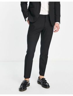 super skinny suit pants in black