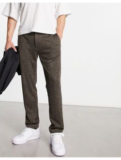 heritage check pants in brown