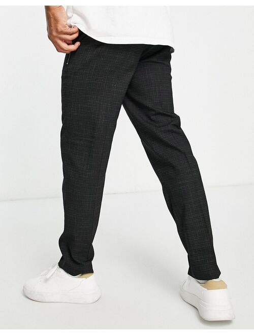River Island tapered sweatpants in gray check