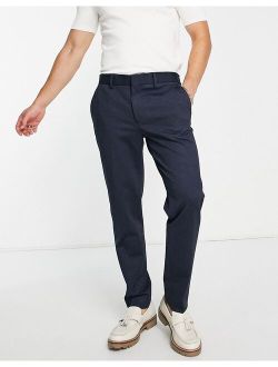 textured jersey smart pants in navy - part of a set