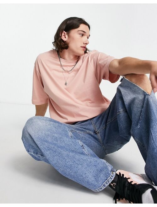 River Island oversized t-shirt in light pink