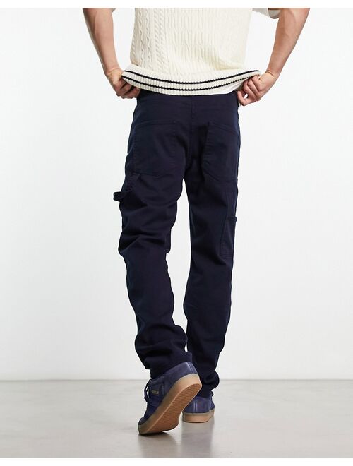 River Island smart chinos in navy