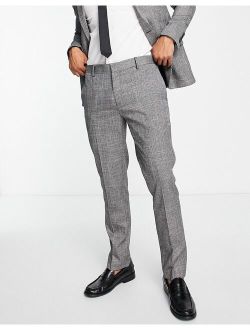 skinny suit pants in hounds tooth