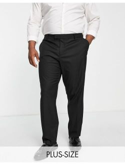Big & Tall skinny suit pants in black