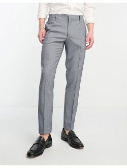 skinny houndstooth suit pants in blue