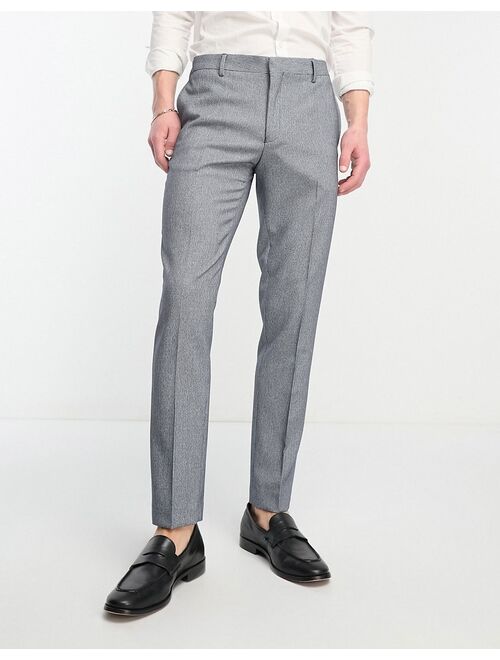 River Island skinny houndstooth suit pants in blue