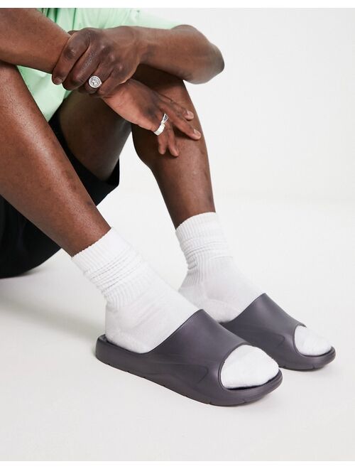 River Island moulded sliders in gray