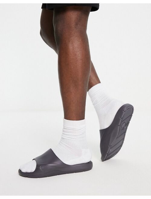 River Island moulded sliders in gray