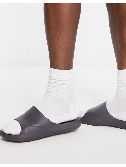 River Island moulded sliders in gray