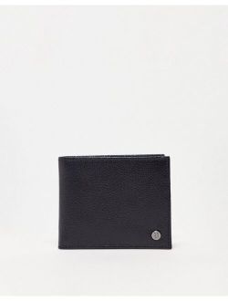 pebbled bifold wallet in black
