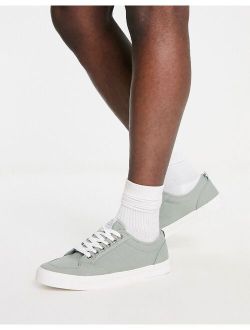canvas sneaker in sage green