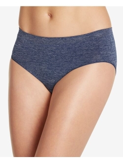 Smooth and Shine Seamfree Heathered Hipster Underwear 2187, available in extended sizes