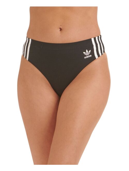 ADIDAS INTIMATES Women's 3-Stripes Wide-Side Thong Underwear 4A1H63