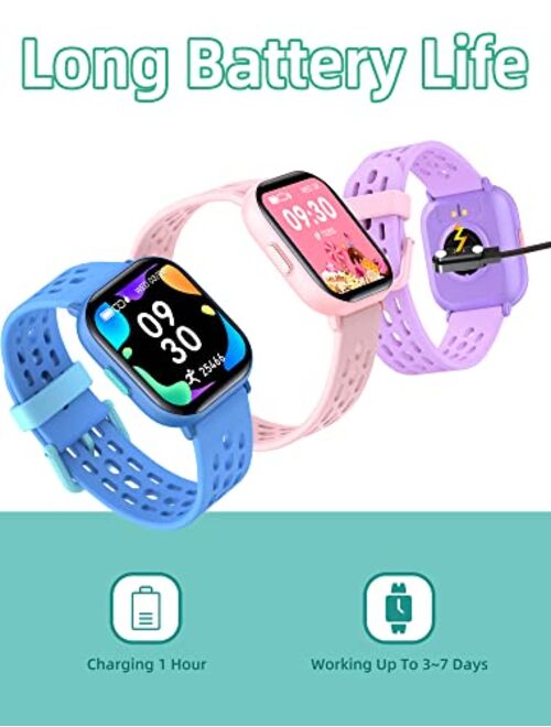 Slothcloud Kids Smart Watch for Boys Girls,IP68 Waterproof Kids Fitness Activity Tracker Watch,Heart Rate Sleep Monitor,8 Sport Modes, Pedometers, Calories Counter, Alarm