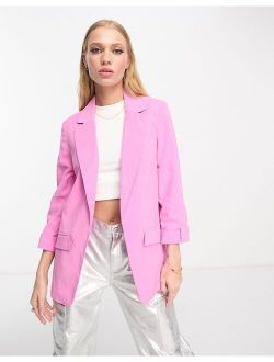 oversized blazer in bright pink