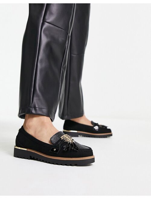 River Island branded chunky loafer in black
