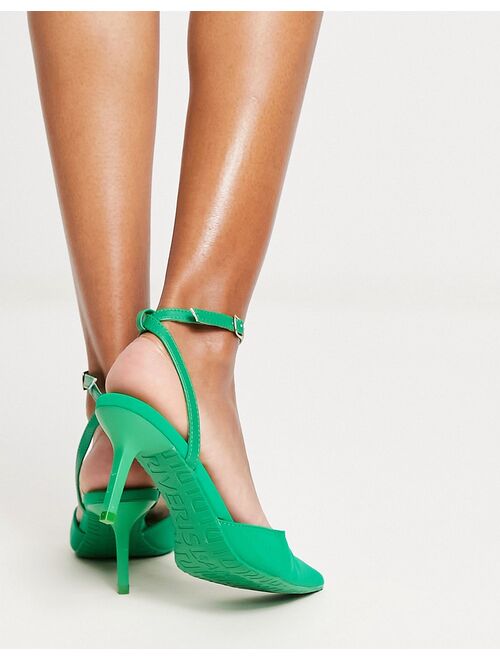River Island sling back pumps in green