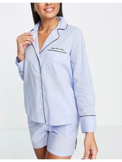 pajama shirt in blue