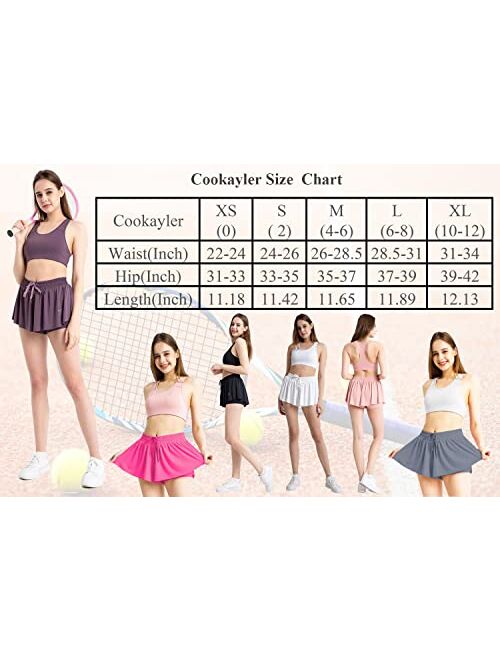 Cookayler Womens Athletic Butterfly Shorts Flowy Running Skirts Summer Casual Biker Yoga Gym Tennis Workout High Waisted Spandex Skorts