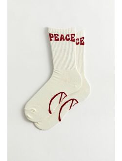 Peace & Love Crew Sock