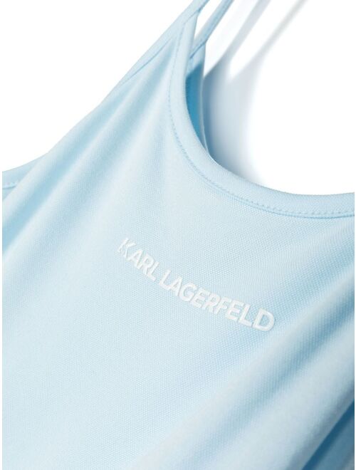 Karl Lagerfeld Kids logo-print playsuit