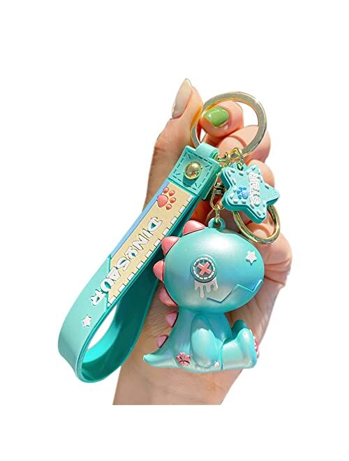 BEXOA Cute Keychain Christmas Gift - New Year Kawaii Keychains Dinosaur Boy Girl Backpack Bag Charms Women Men Car Key Ring