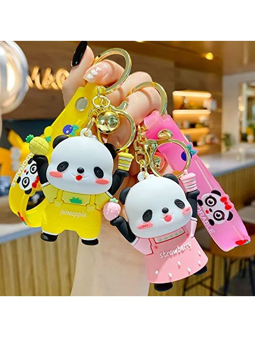 BEXOA Cute Keychain Christmas Gift - New Year Kawaii Keychains Panda Backpack Charms Women Men Car Key Ring