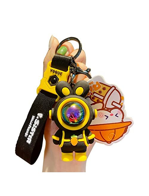 BEXOA Cute Keychain Christmas Gift - New Year Kawaii Keychains Cartoon Rabbit Boy Girl Backpack Charms Women Men Car Key Ring