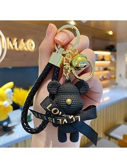 BEXOA Cute Keychain Christmas Gift Kawaii New Year Backpack Charms Cartoon Bear Boy Girl Keychains Women Men Car Key Ring