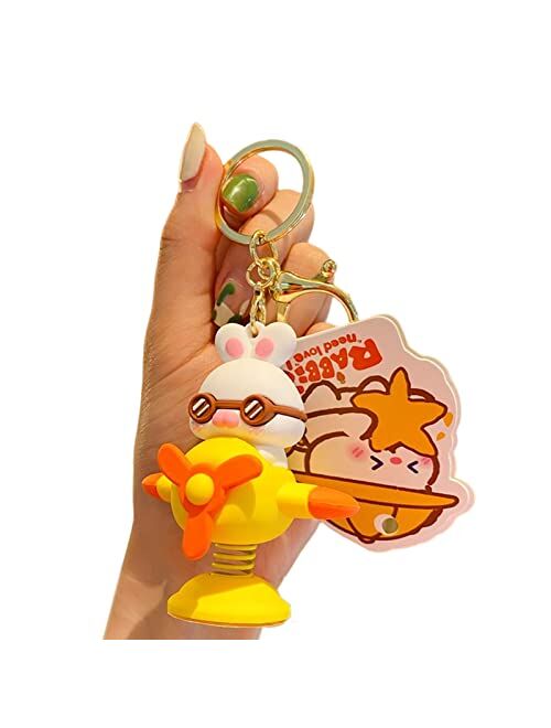 BEXOA Cute Keychain Christmas Gift - New Year Kawaii Animal Keychains Boy Girl Bag Backpack Charms Women Men Car Key Ring