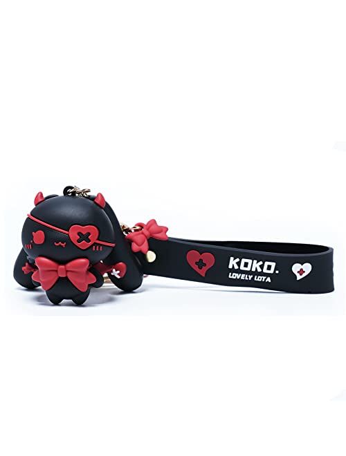 YOU WIZV Keychain for Women Star-Moon Rabbit Key Ring Demon Rabbit Charm Bag Accessory Lovers Best Friend Gift