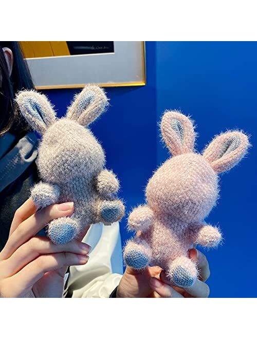 BEXOA Cute Keychain Christmas Gift - New Year Kawaii Plush Rabbit Keychains Boy Girl Backpack Charms Women Men Car Key Ring