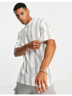 Originals oversized vertical stripe T-shirt in white