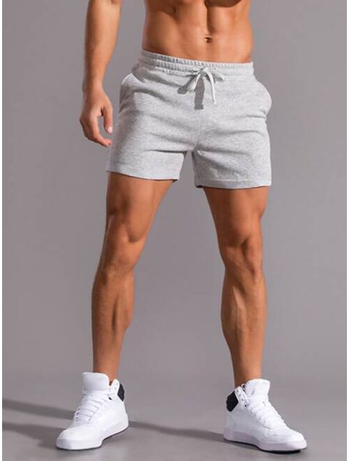 Men Drawstring Waist Shorts
