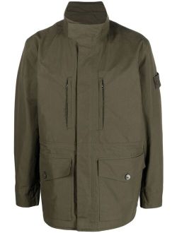 Compass-patch long-sleeved jacket
