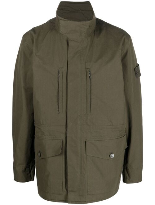 Stone Island Compass-patch long-sleeved jacket