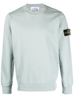 logo-patch sleeve sweatshirt