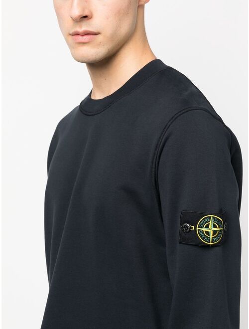 Stone Island Compass-patch crew-neck sweatshirt