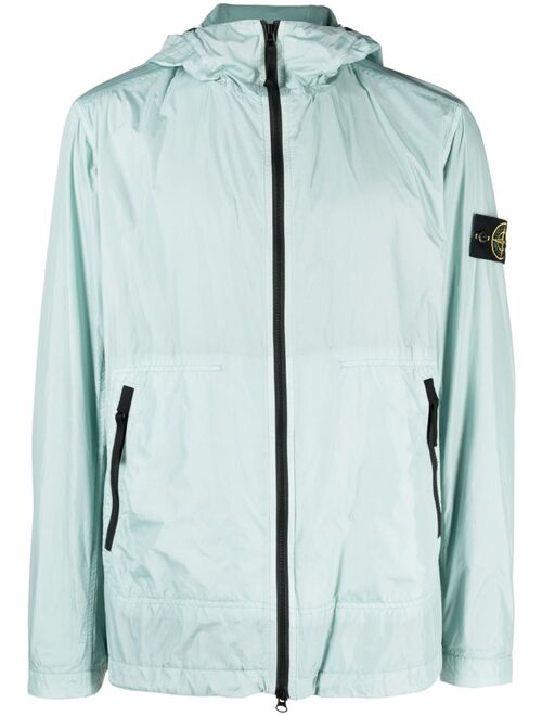 Stone Island Compass-patch hooded jacket