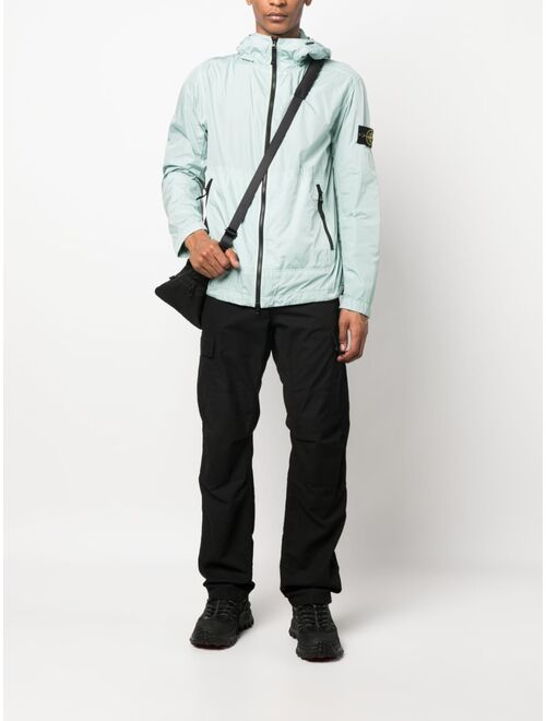 Stone Island Compass-patch hooded jacket