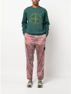 Compass-motif track trousers