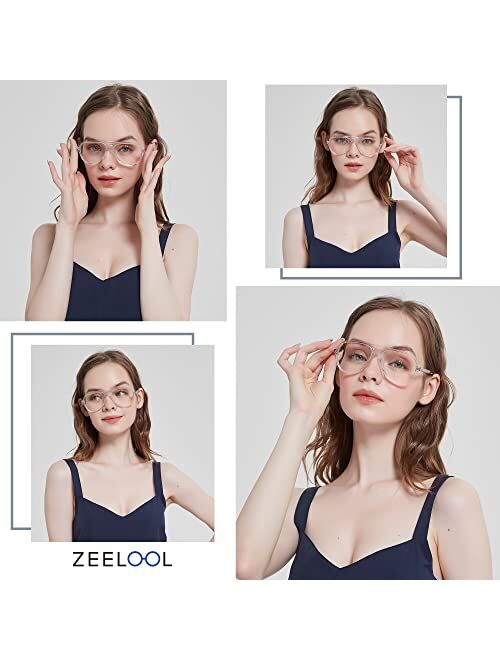 Zeelool Readers TR90 Aviator Reading Glasses with Standard Anti-Reflective Coating for Women Men Erwin ZOT02084-01