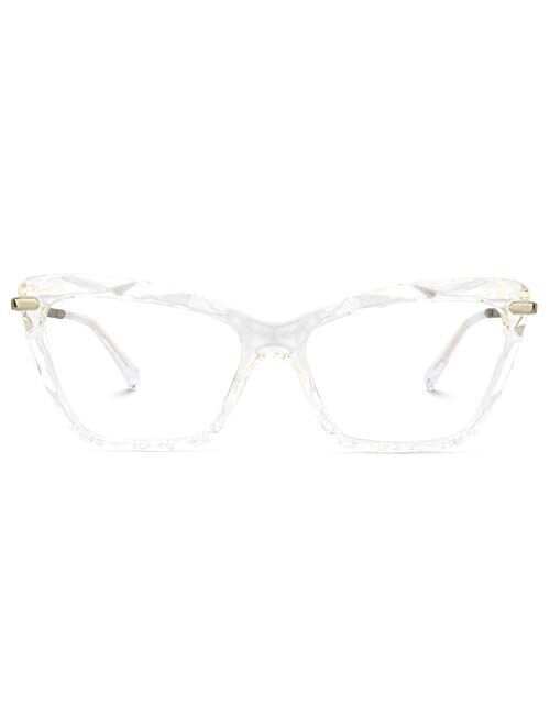 Zeelool Crystal Cat Eye Blue Light Blocking Glasses for Women Juliet VFP0270