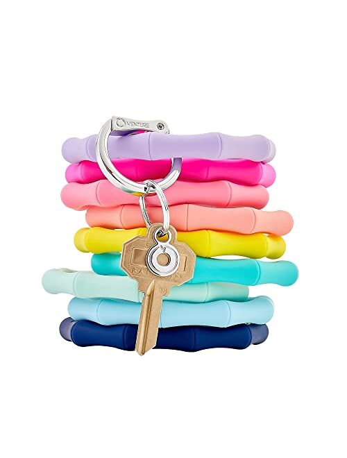 Oventure, The Original Bracelet Keychain, Silicone Big O Key Ring, Bamboo Collection